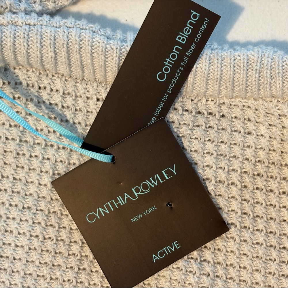 NWT Cynthia Rowley Active Gray Knit Sweater - Picture 6 of 10